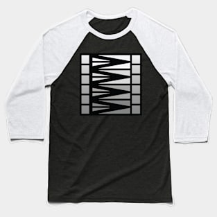 “Dimensional Waves” - V.1 Grey - (Geometric Art) (Dimensions) - Doc Labs Baseball T-Shirt